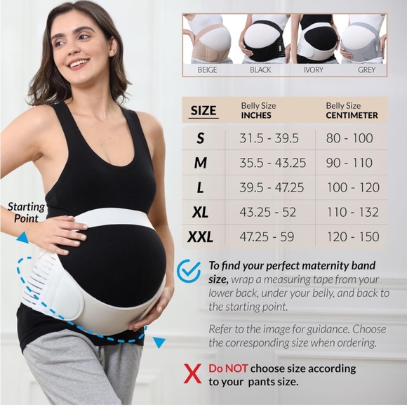 NeoTech Care Pregnancy Support Maternity Belt, Waist/Back/Abdomen Band - Picture 2 of 8